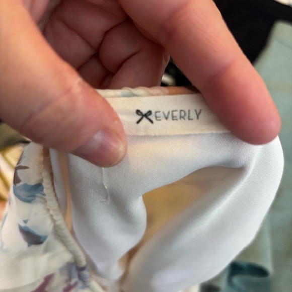 Everly Cream Asymmetrical Ruched Sundress - Picture 8 of 8